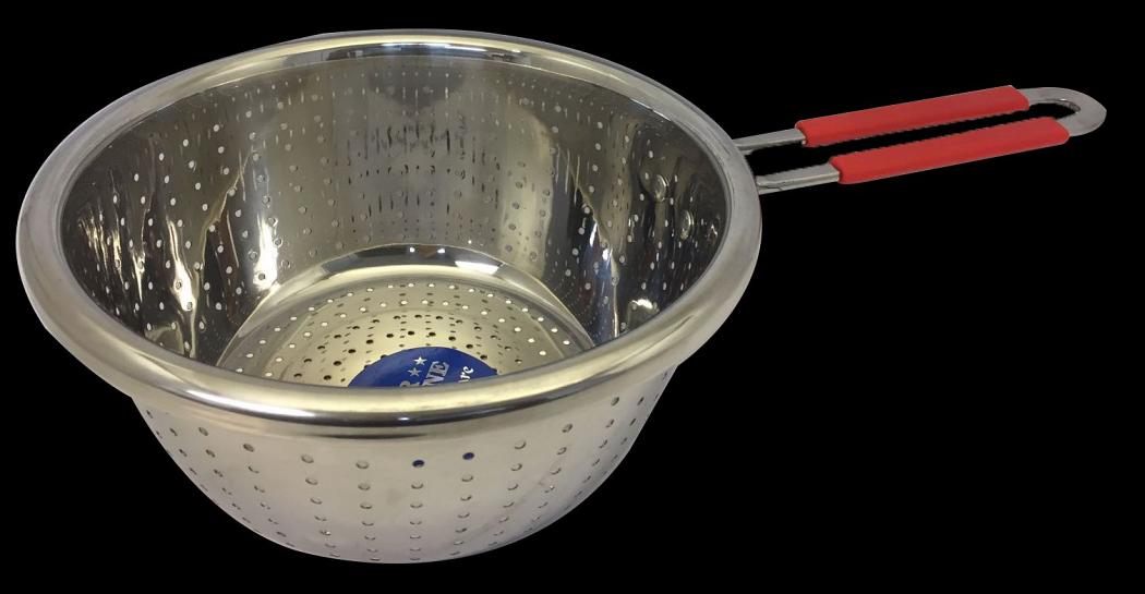 Stainless Steel Colander w/ Colourful Long Handle 3 Sizes 31902